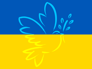 Flagge Ukraine mit Friedenstaube | pixabay-license 