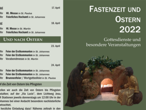 Flyer Fastenzeit und Ostern 2022